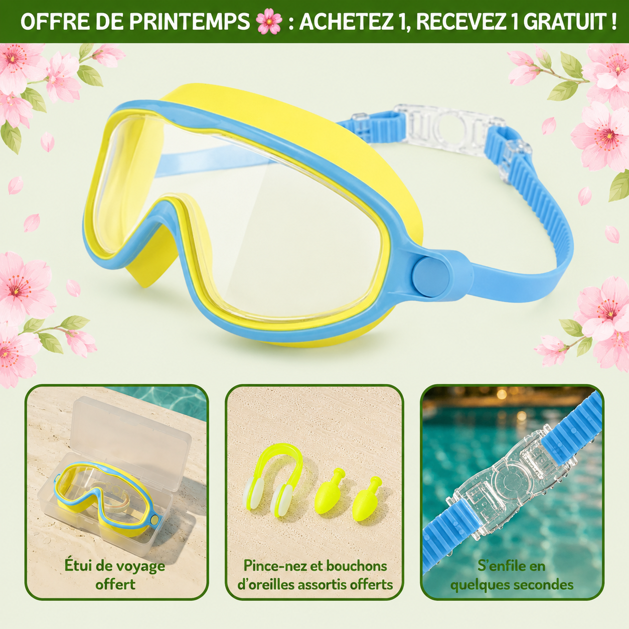 Lunettes de bain à clipser Maisolya™