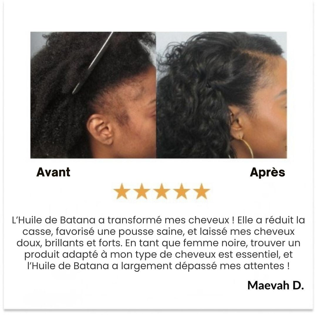 Huile de croissance des cheveux naturels Batana