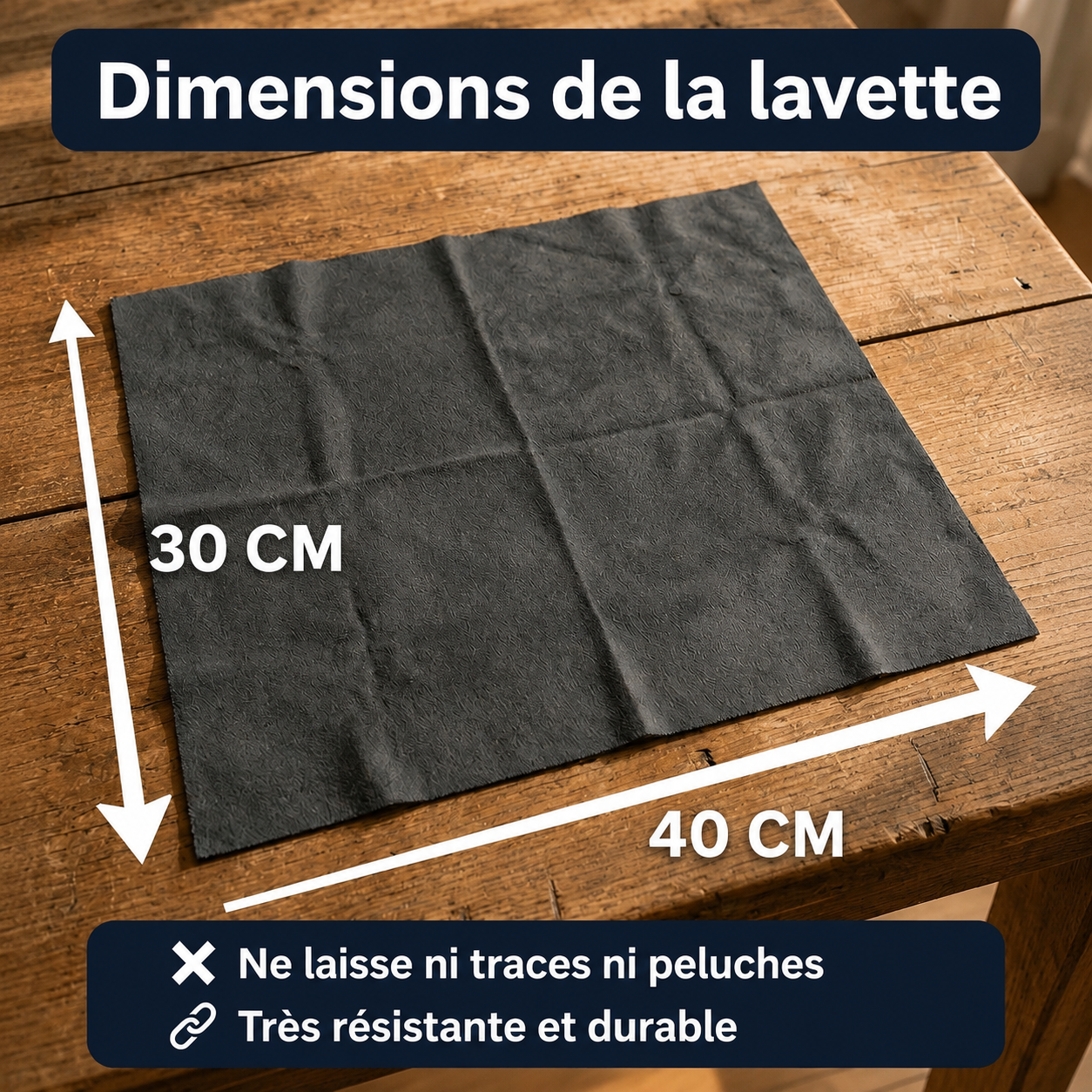 Lot de 5 Lavettes Microfibre Zérotrace™