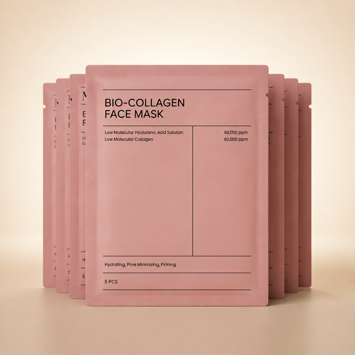 5x Masque Bio-Collagène — Hydratation & Fermeté Intensive