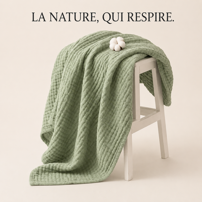 Mousselia™ – La couverture en mousseline de coton qui vous enveloppe de douceur