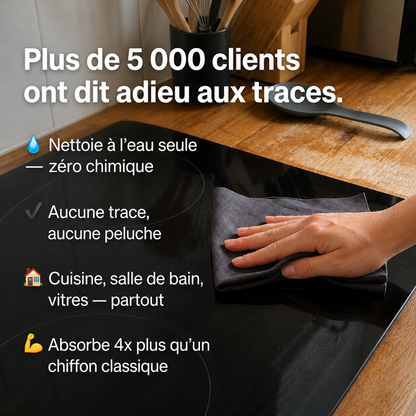 Lot de 5 Lavettes Microfibre Zérotrace™