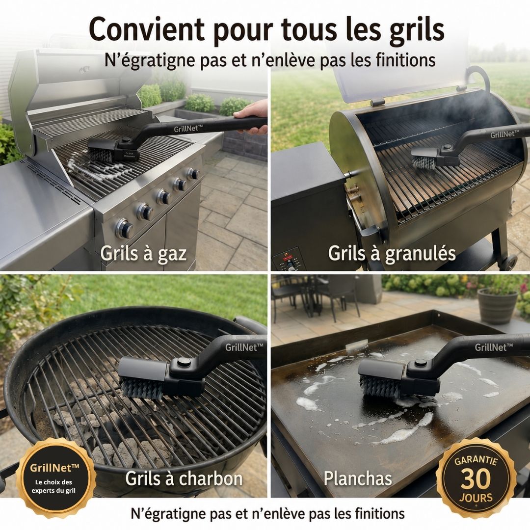 GrillNet™ - Le panier propre en un clin d'œil