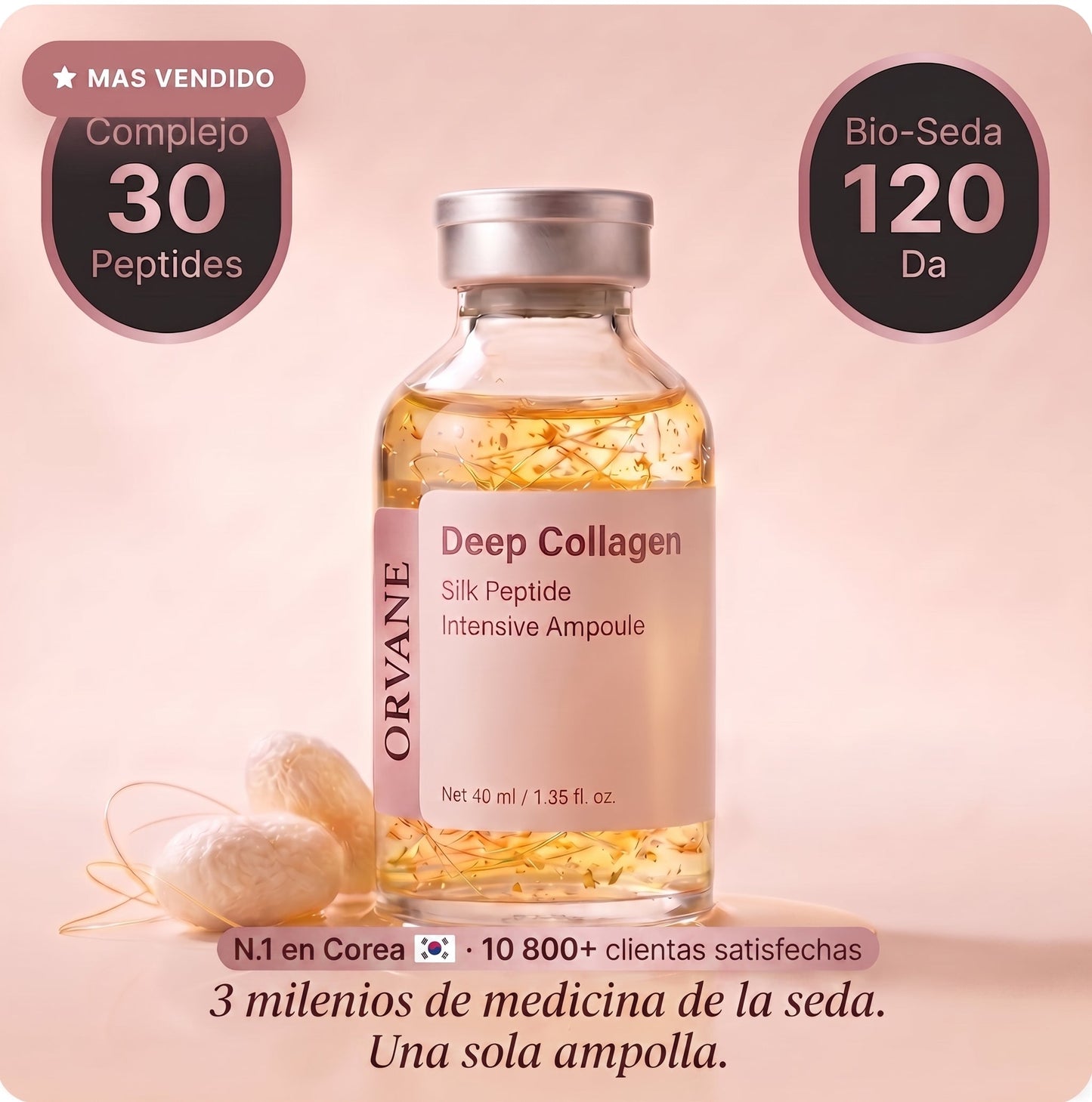 Sérum Orvane — Deep Collagen, péptidos de seda