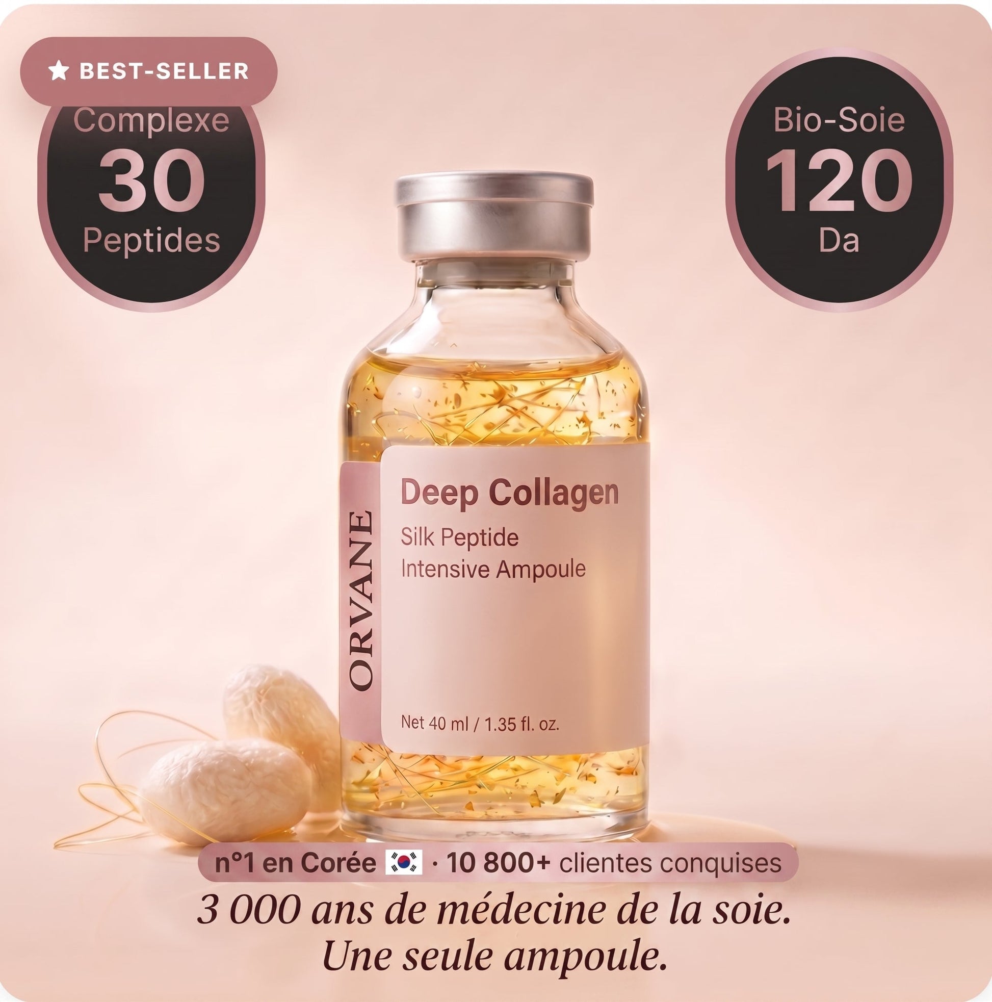 Sérum Orvane — Deep Collagen, peptides de soie